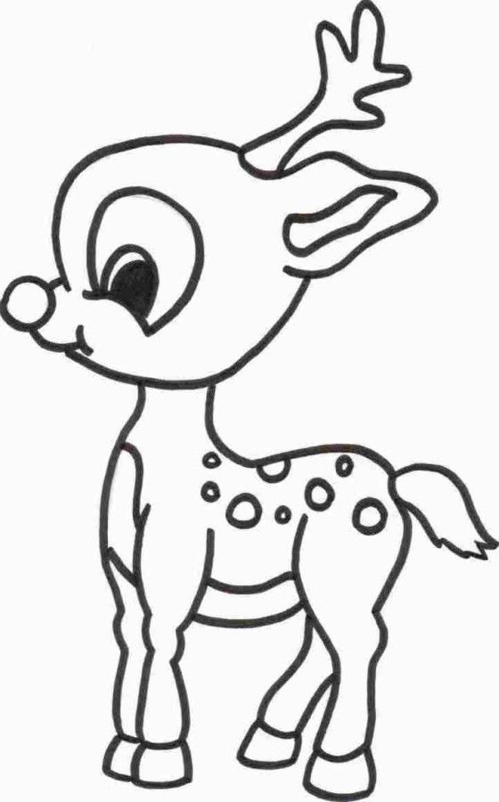 Reindeer Christmas Coloring Pictures