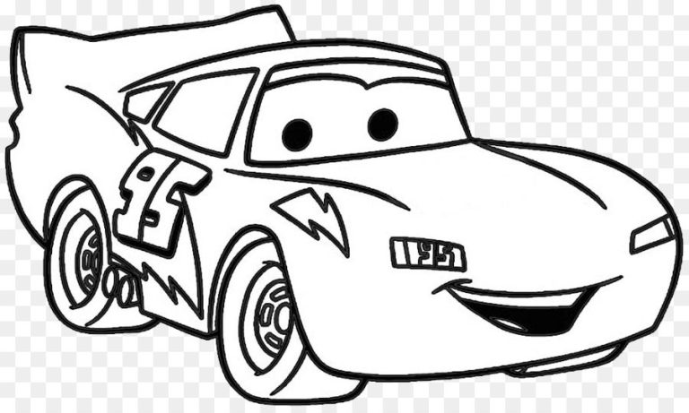 Lightning Mcqueen Coloring Page Easy