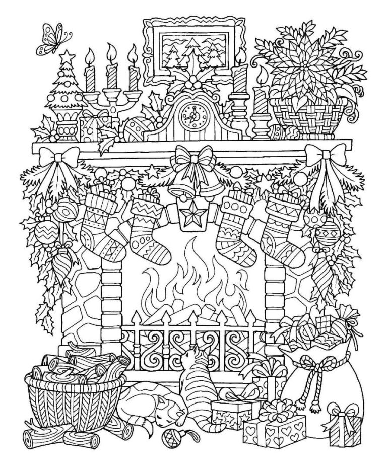 Christmas Coloring Cards For Adults