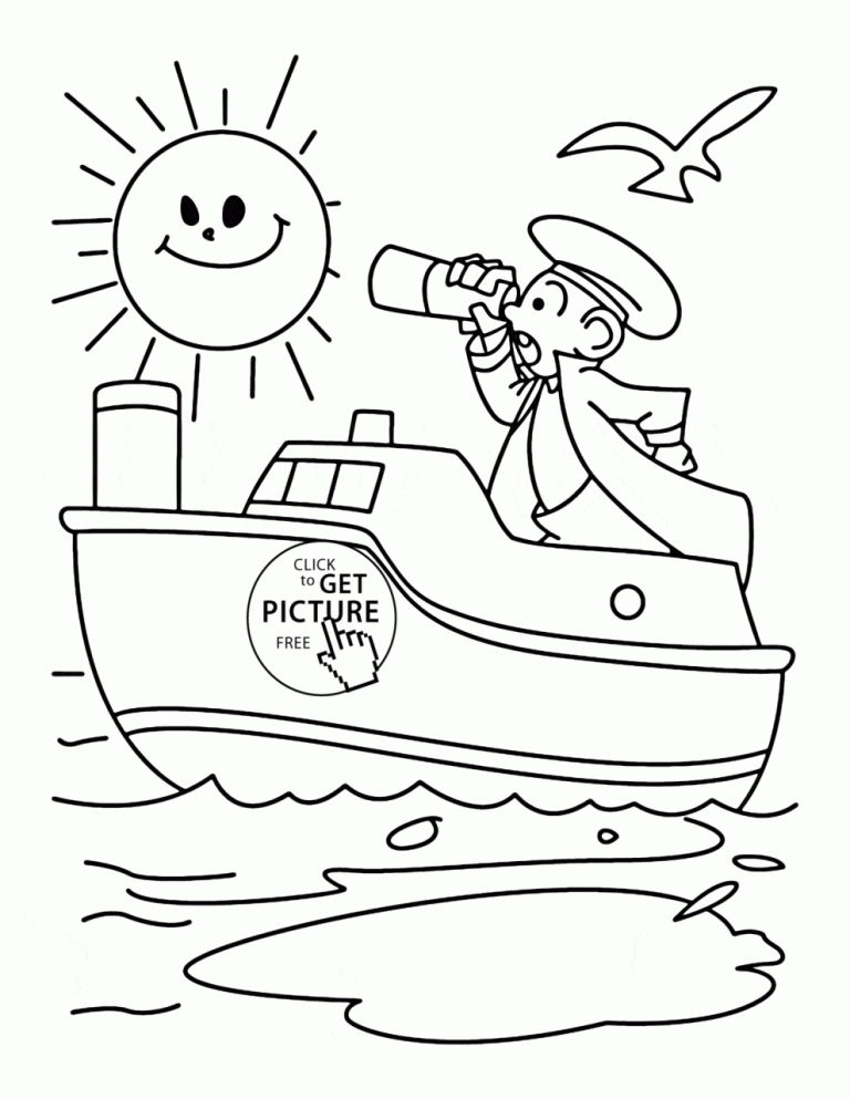 Ship Coloring Pages For Toddlers
