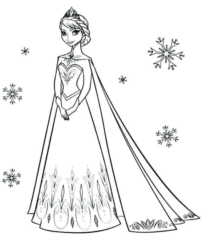 Disney Princess Frozen Christmas Coloring Pages
