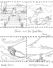 Story Of Jonah Coloring Pages