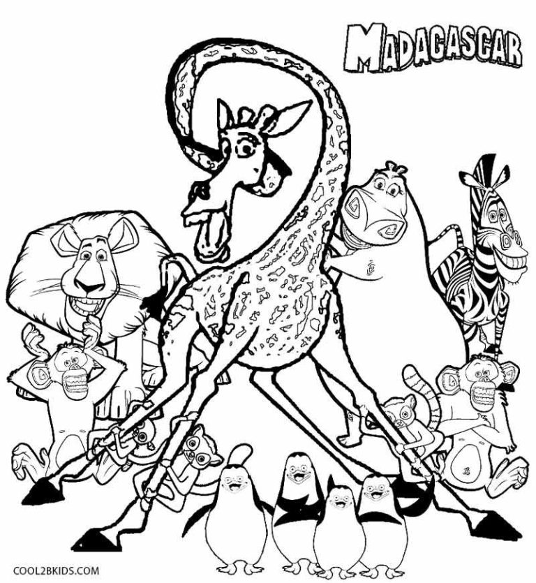 Gloria Madagascar Coloring Pages