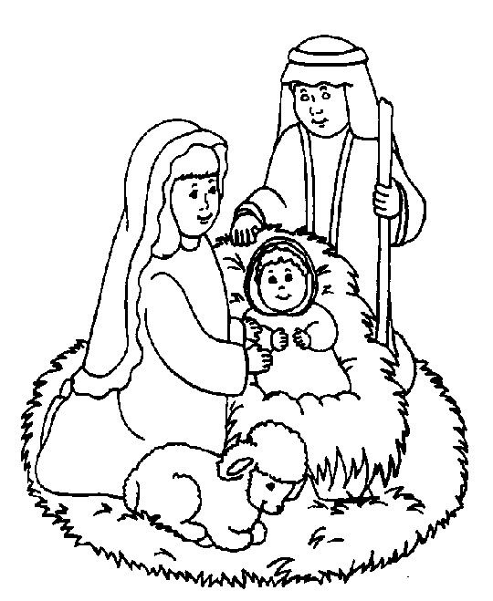 Nativity Religious Christmas Coloring Pages