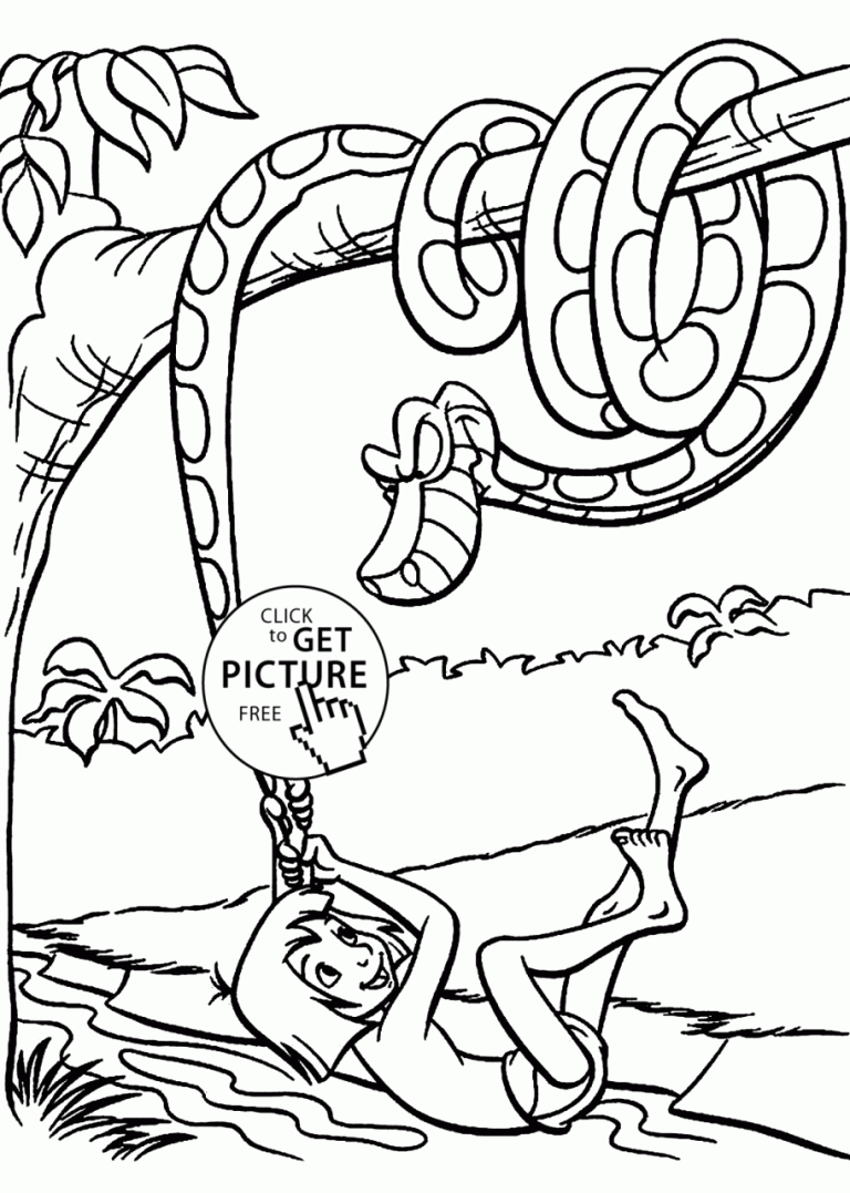 Kaa Jungle Book Coloring Pages