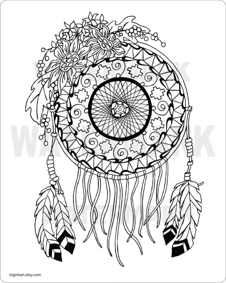 Cute Dream Catcher Coloring Pages
