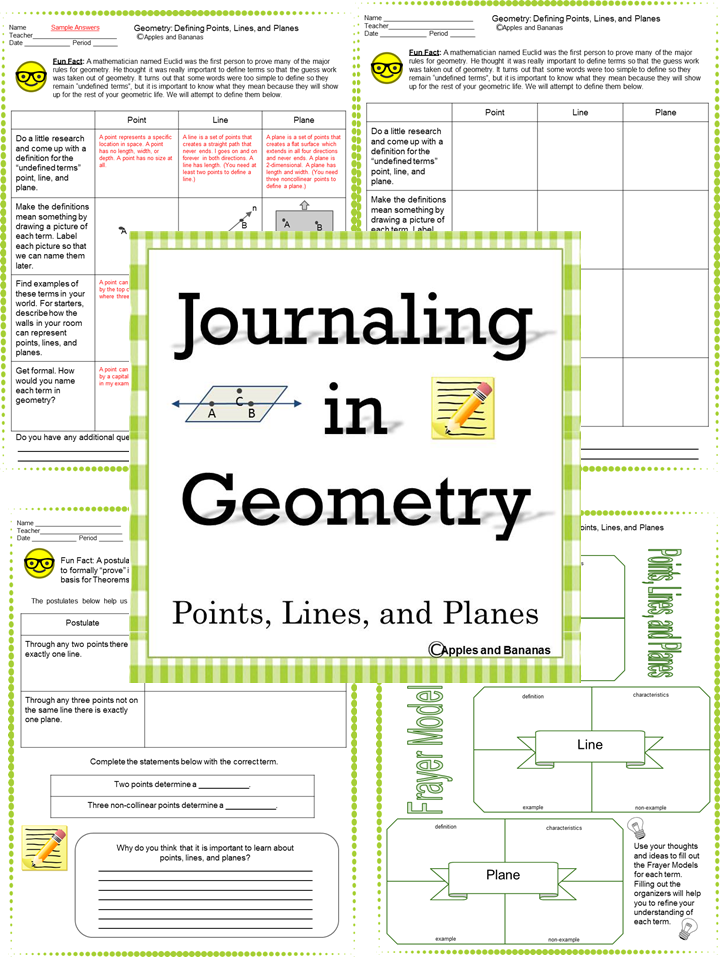 Introduction To Geometry Points Lines And Planes Worksheet Answers