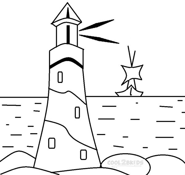 Detailed Lighthouse Coloring Pages
