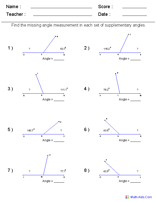 Free Printable 10th Grade Geometry Worksheets Pdf