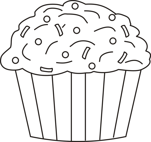 Cupcake Coloring Page Free