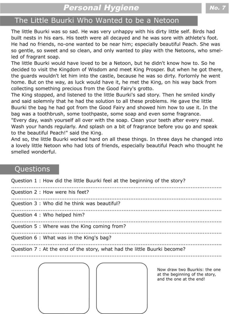 Free Printable Personal Hygiene Worksheets For Adults
