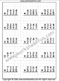 3 Digit Addition With Regrouping Free Printable Worksheets