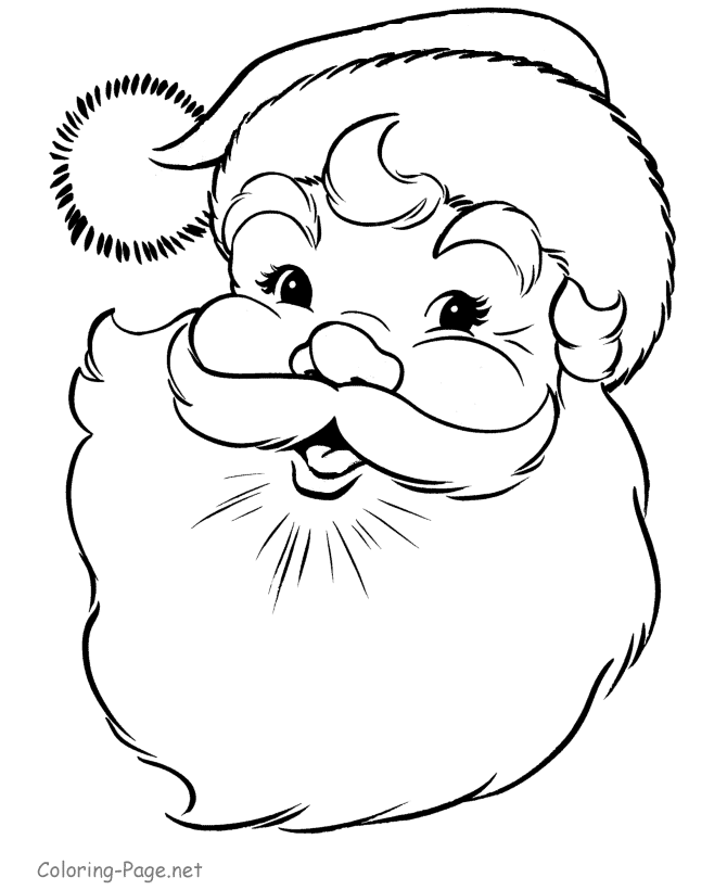 Father Christmas Colouring Sheets