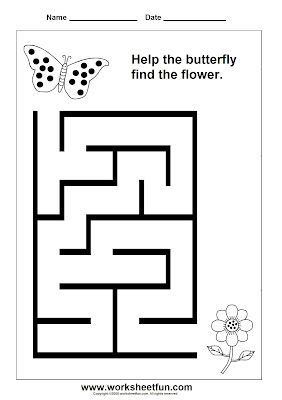 Free Printable Preschool Maze Worksheets
