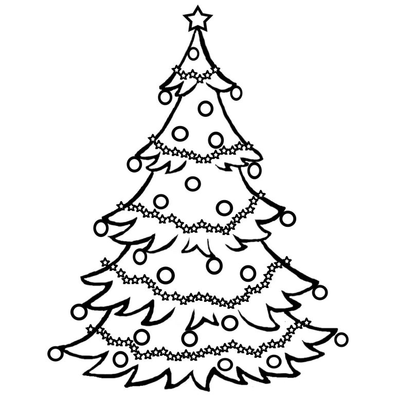 Free Christmas Tree Coloring Sheets