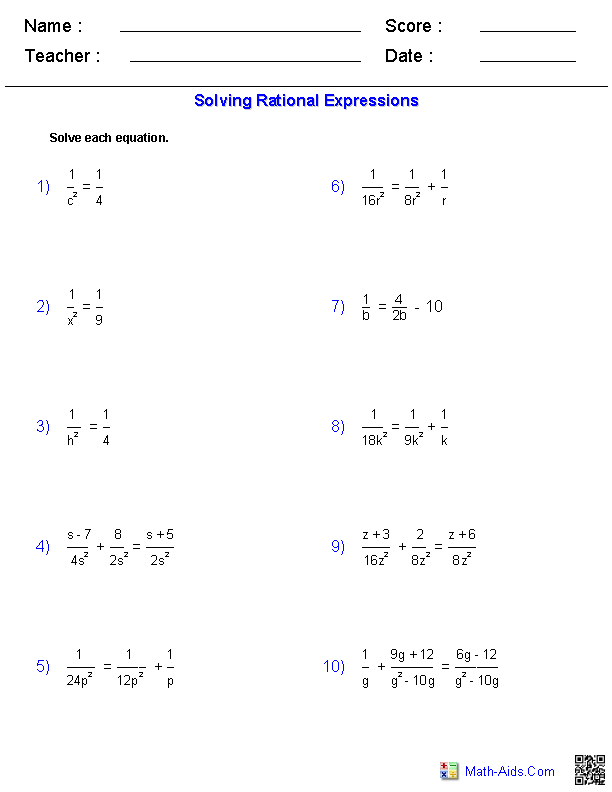 Rational Exponents Worksheet Algebra 1 Answers