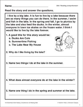 Short Reading Comprehension Passages With Questions And Answers