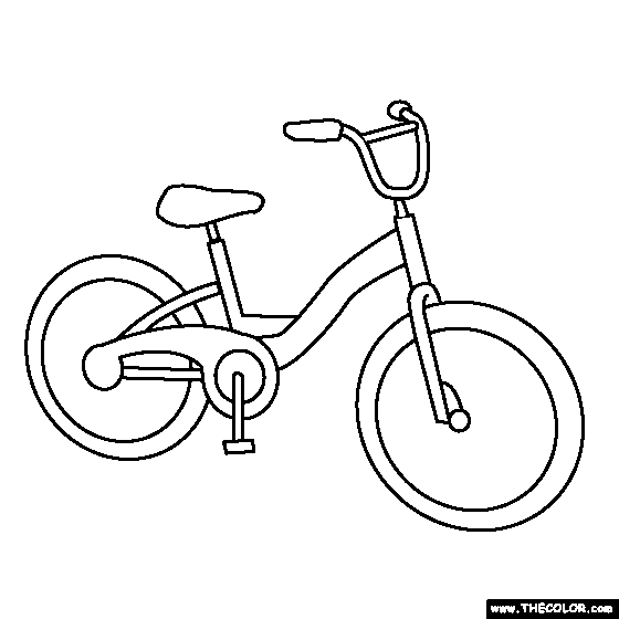 Preschool Bicycle Coloring Page