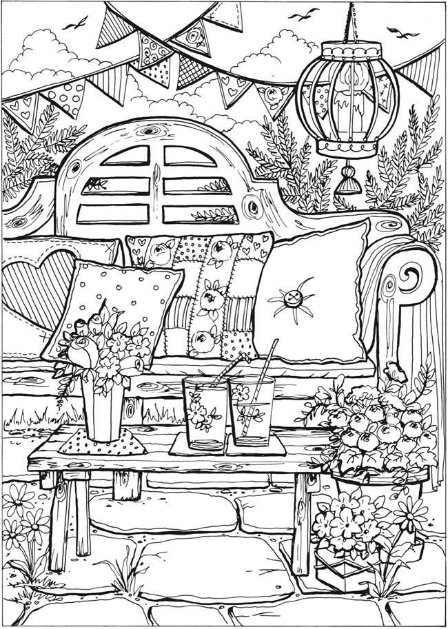 Creative Summer Coloring Pages For Adults