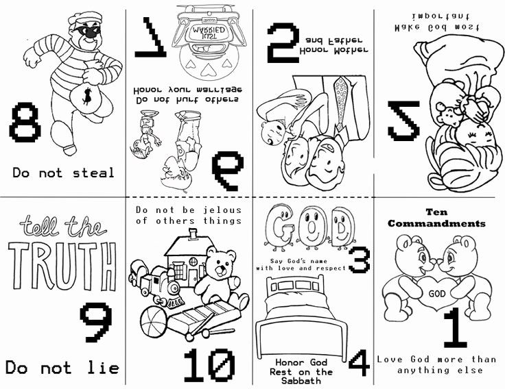 Ten Commandments Coloring Pages For Preschoolers