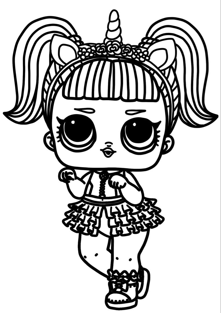 Coloring Book Lol Doll Drawing