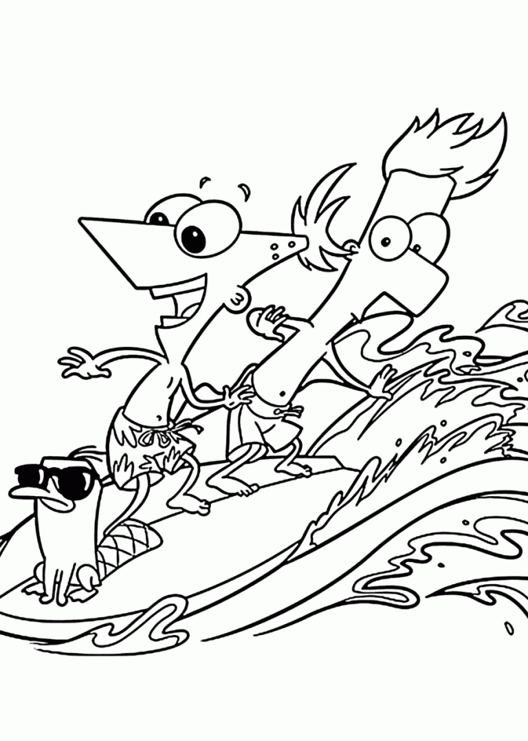 Phineas And Ferb Coloring Pages Free Printable