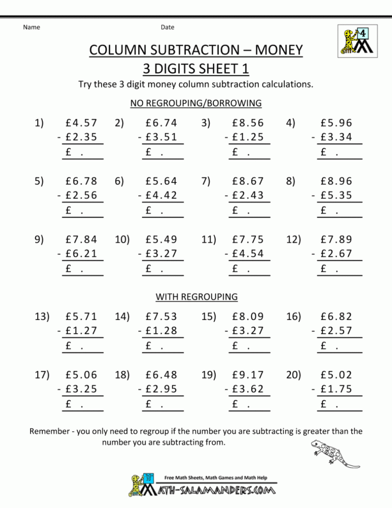 Adding And Subtracting Decimals Worksheets 6th Grade Answer Key