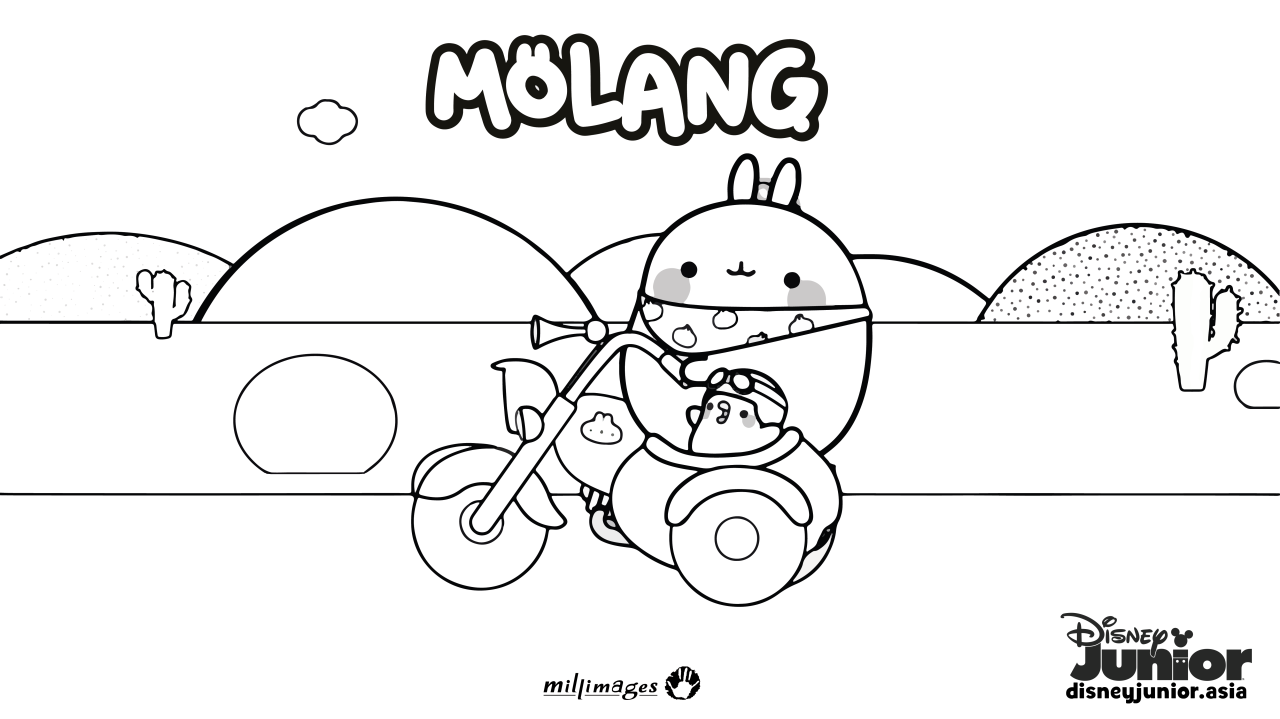 Molang Halloween Coloring Pages
