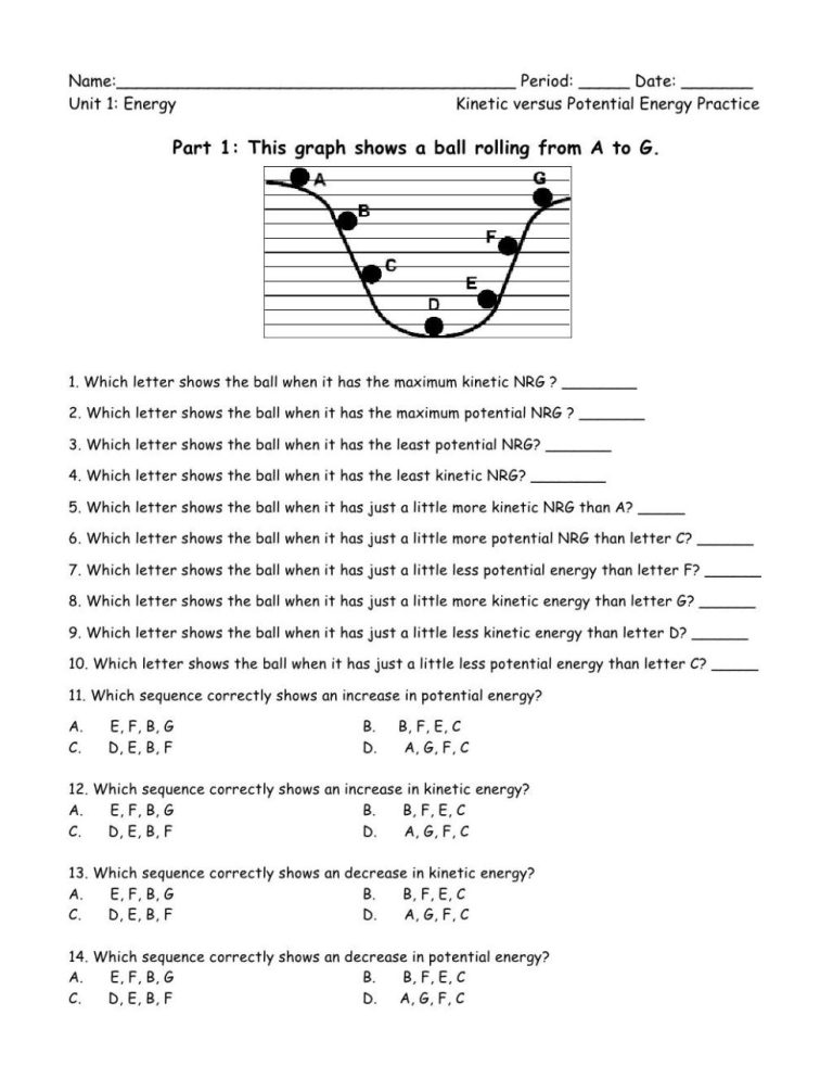 Introduction To Energy Worksheet Answers