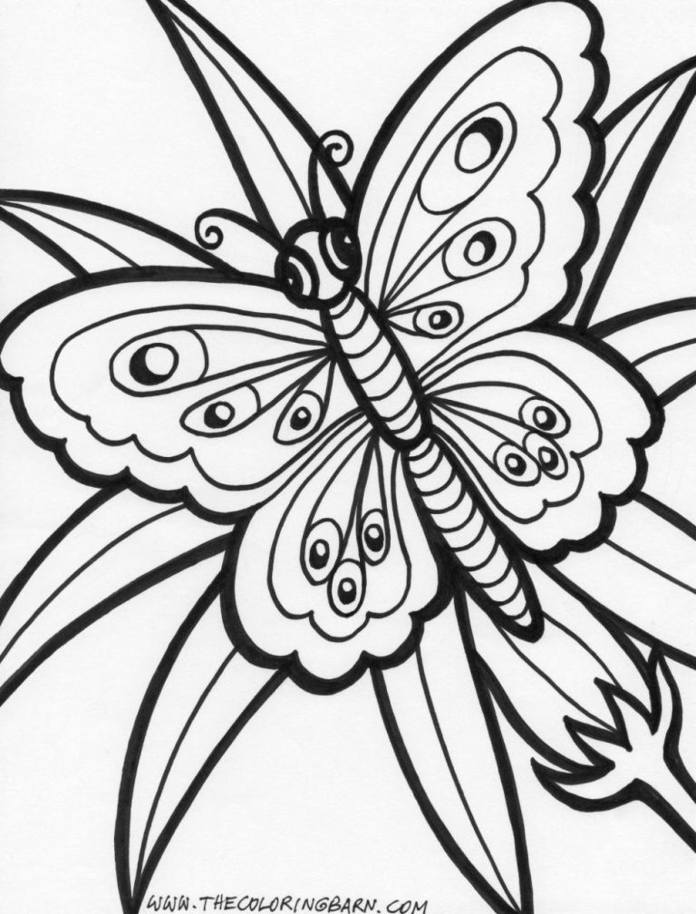 Butterfly Free Coloring Pages For Girls