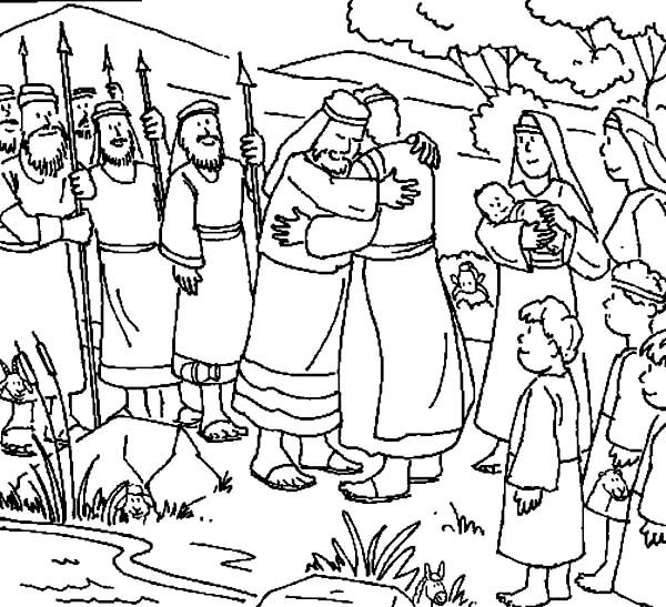 Bible Story Jacob And Esau Coloring Page