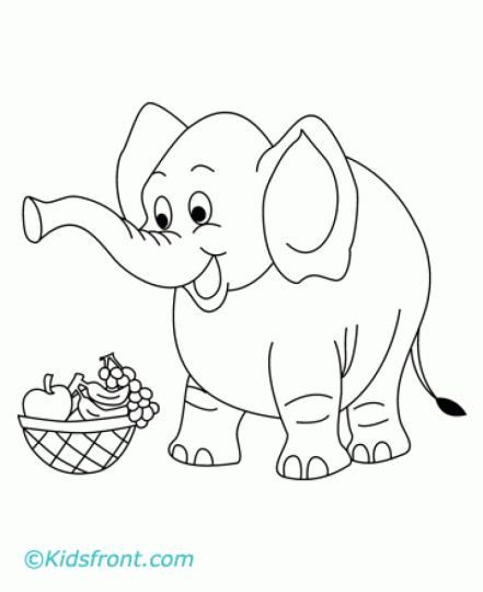 Baby Elephant Coloring Pages Free
