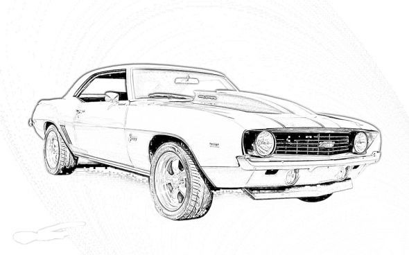 Camaro Muscle Car Coloring Pages