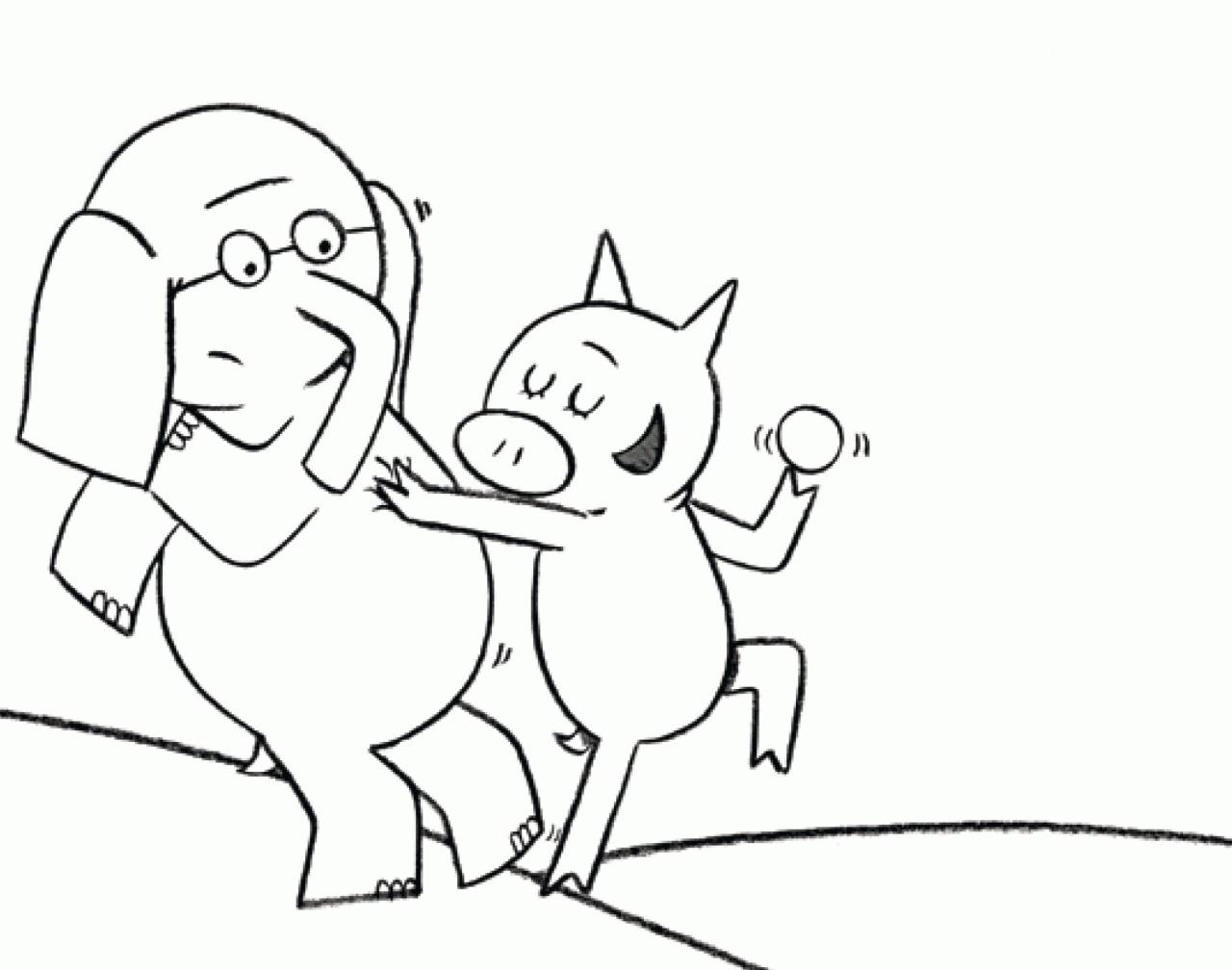 Elephant And Piggie Coloring Pages Free