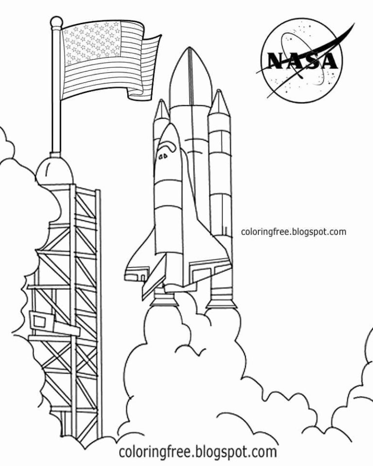 Spaceship Nasa Coloring Pages