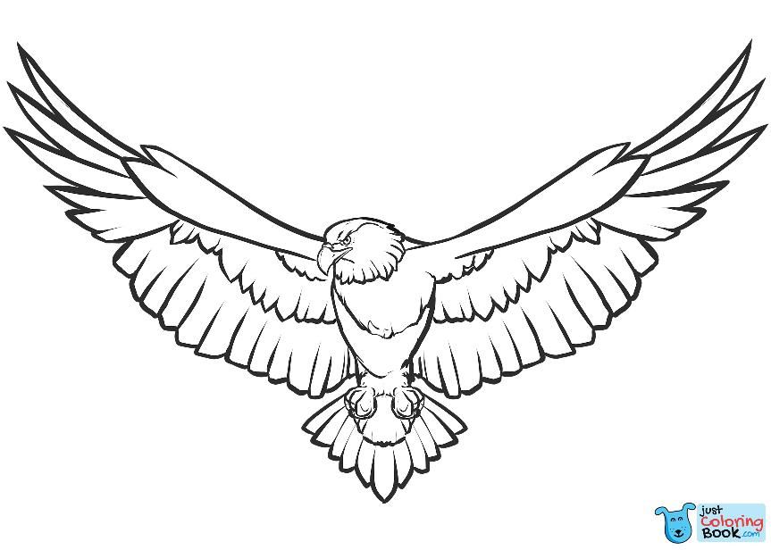 Flying Raven Coloring Pages