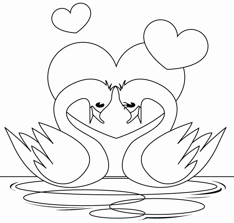 Printable Swan Coloring Page
