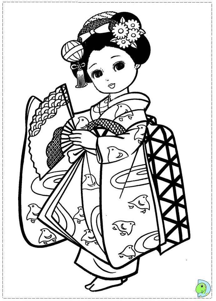 Traditional Japanese Coloring Pages