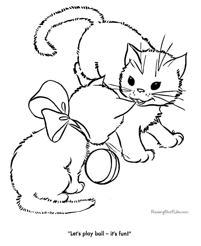 Baby Kitten Pictures To Color
