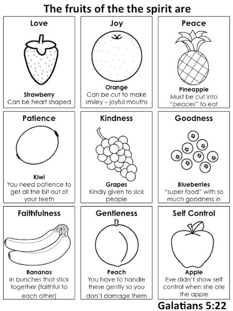Bible Story Printables Fruit Of The Spirit