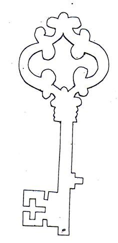 Old Fashioned Key Coloring Page
