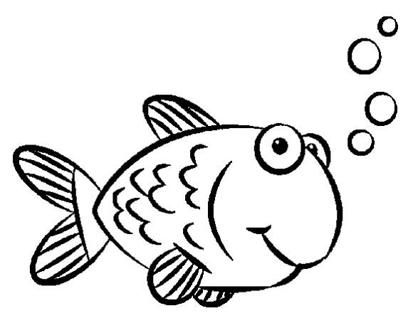 Goldfish Snack Coloring Page
