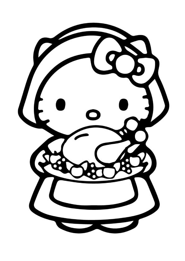 Hello Kitty Kitchen Coloring Pages