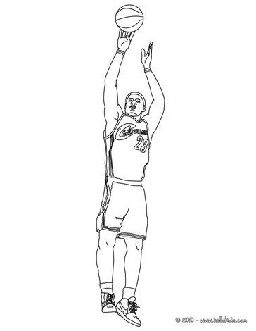 Basketball Lebron James Coloring Pages