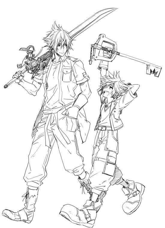 Riku Kingdom Hearts Coloring Pages