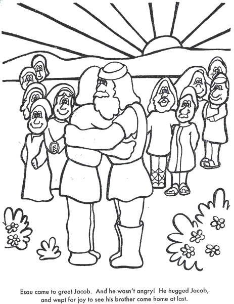 Children's Jacob And Esau Coloring Page