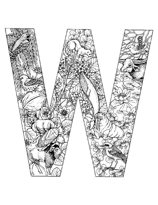 Letter W Coloring Pages For Adults