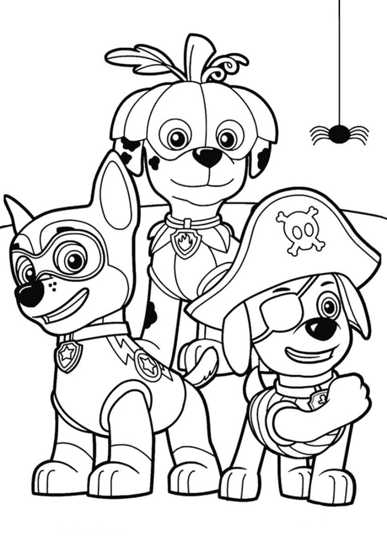 Free Printable Paw Patrol Coloring Pages Halloween