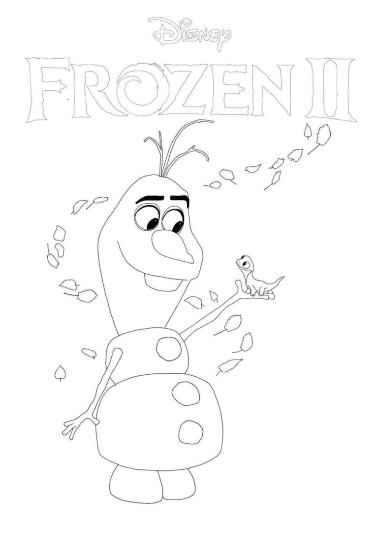 Olaf Free Printable Frozen Coloring Pages