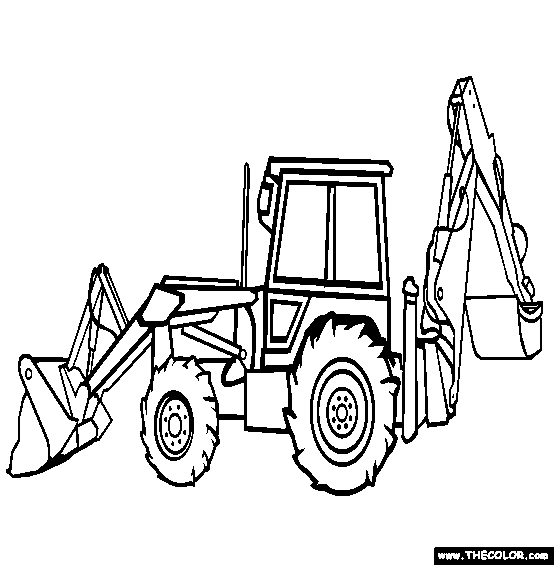 Digger Colouring Pages Free
